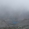 The Alaudin lakes seen from the pass of the same name (3.860 m). At the day of the pass crossing the weather was very bad, with little snowfall on the pass.